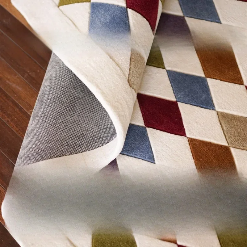 Handmade carpet bedroom living room high sense contrasting color design coffee table sofa bedside
Handmade carpet bedroom living room high sense contrasting color design coffee table sofa bedside