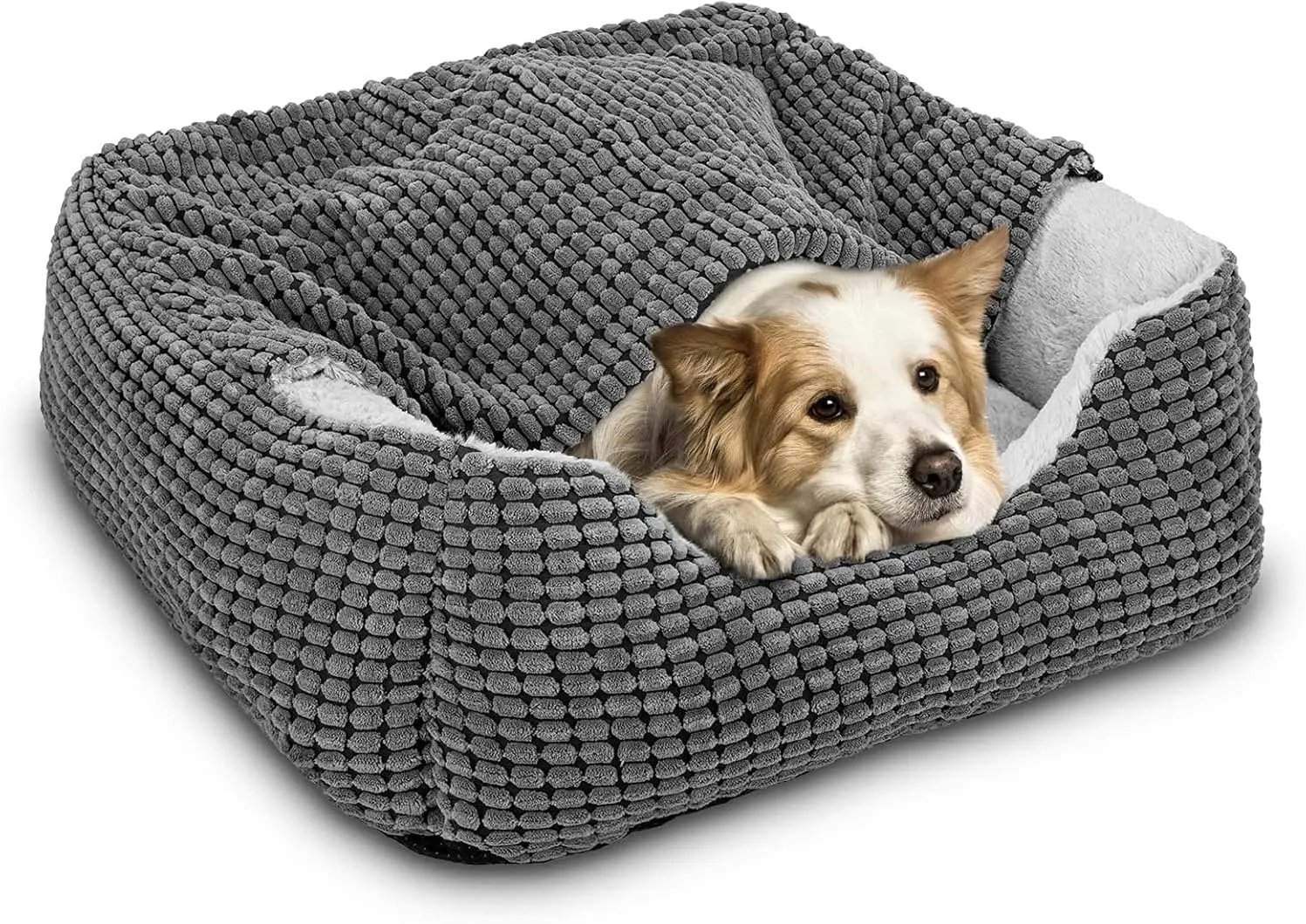 Cozy Hooded Dog Bed with Blanket, Anti-Anxiety Pet Cave for Small to Large Dogs and Cats, Machine Washable Grey
Cozy Hooded Dog Bed with Blanket, Anti-Anxiety Pet Cave for Small to Large Dogs and Cats, Machine Washable Grey