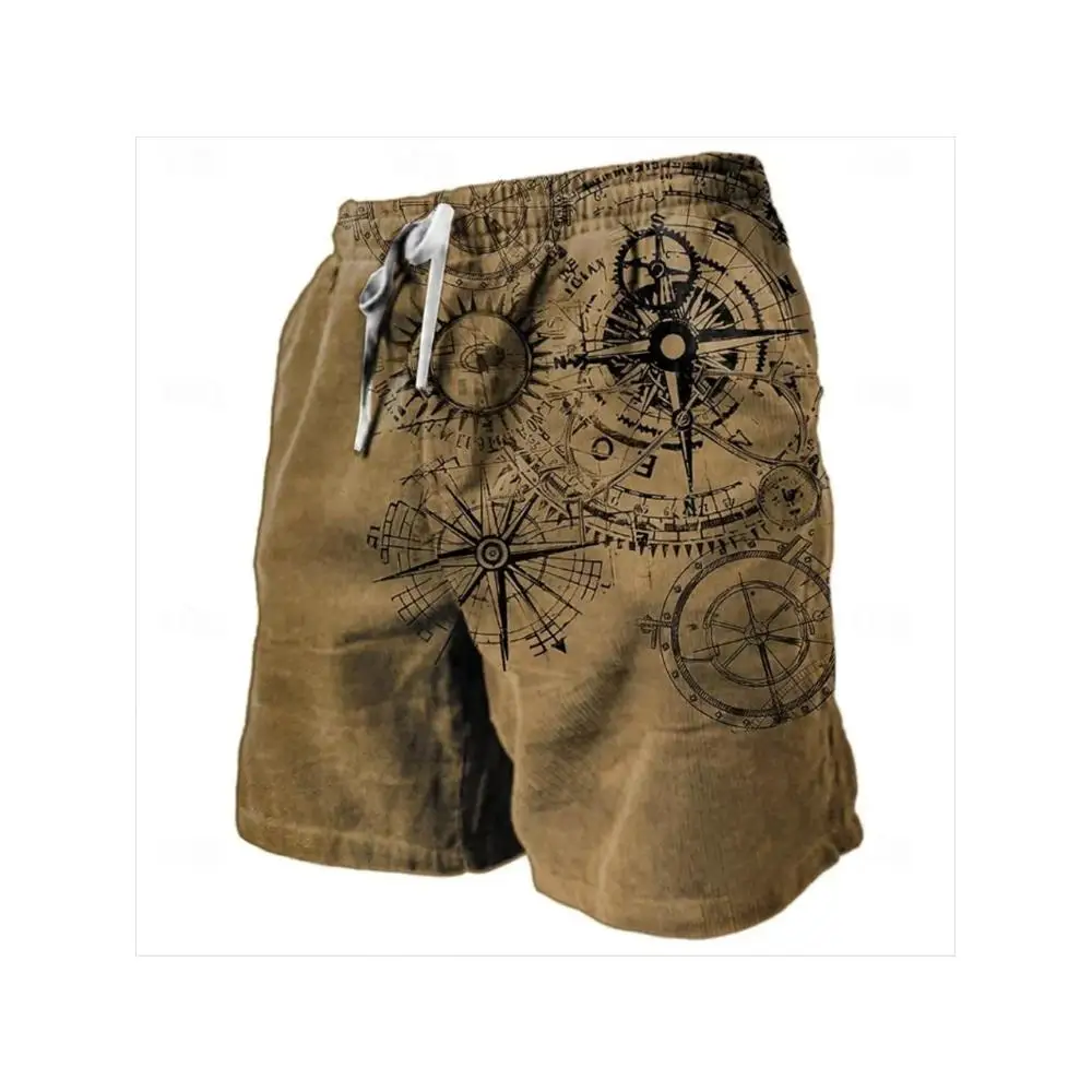 Vintage Compass 3D Print Men's Beach Shorts, Quick Dry Casual Surf Trunks
Vintage Compass 3D Print Men's Beach Shorts, Quick Dry Casual Surf Trunks