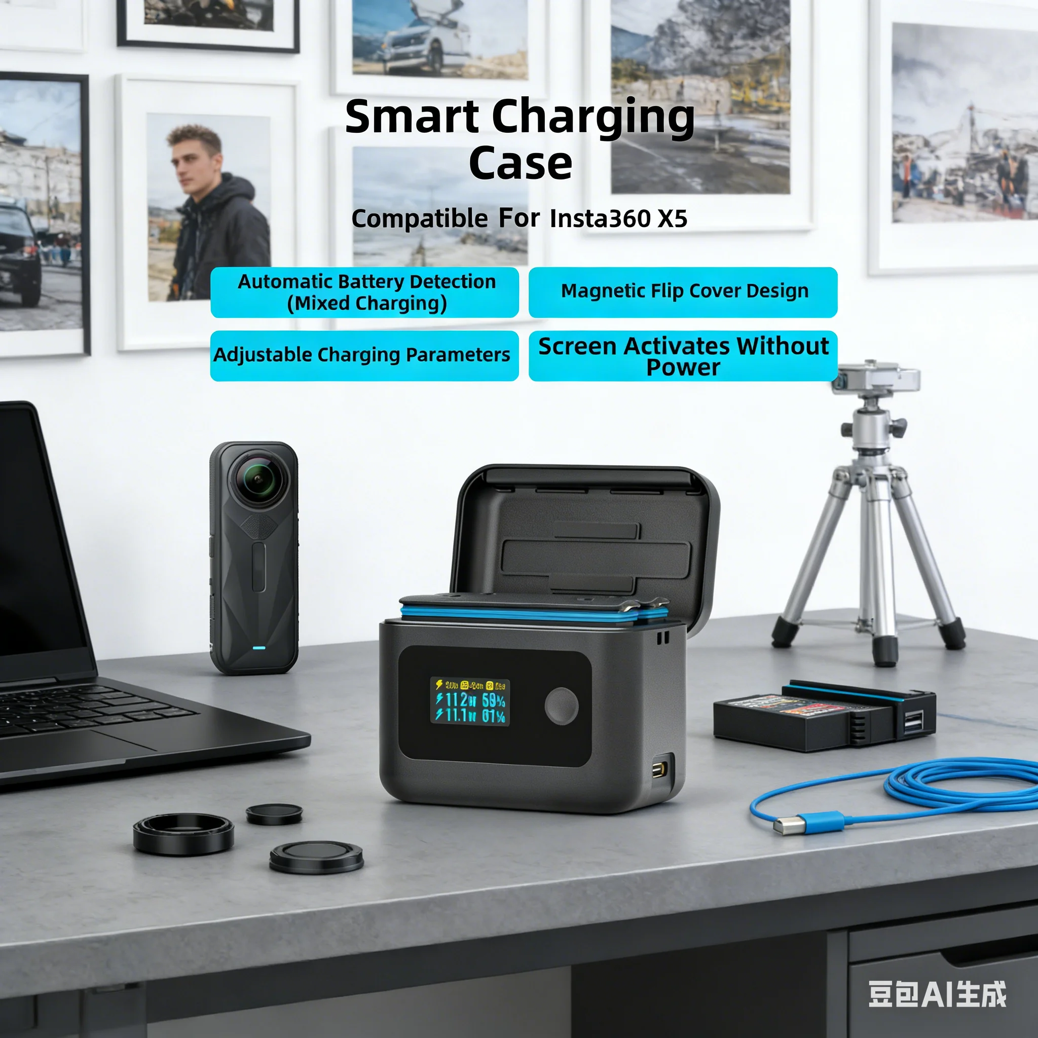 Портативный зарядный блок для Insta360 X5, многофункциональный компактный зарядный менеджер с цифровым дисплеем, аксессуар для экшн-камеры
Портативный зарядный блок для Insta360 X5, многофункциональный компактный зарядный менеджер с цифровым дисплеем, аксессуар для экшн-камеры