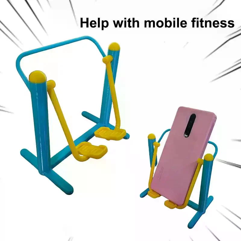 Creative Phone Stand, Assembly Fitness Equipment, Quirky Lazy Stand For Vertical Video Viewing, 3D Printed Desktop Ornament.
Creative Phone Stand, Assembly Fitness Equipment, Quirky Lazy Stand For Vertical Video Viewing, 3D Printed Desktop Ornament.