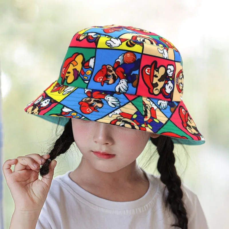 Super Mario Bros Children Fisherman Hat Anime Figures Mario Luigi Yoshi Bucket Hat Trend Fashion Sun Hat Kids Birthday Gifts
Super Mario Bros Children Fisherman Hat Anime Figures Mario Luigi Yoshi Bucket Hat Trend Fashion Sun Hat Kids Birthday Gifts