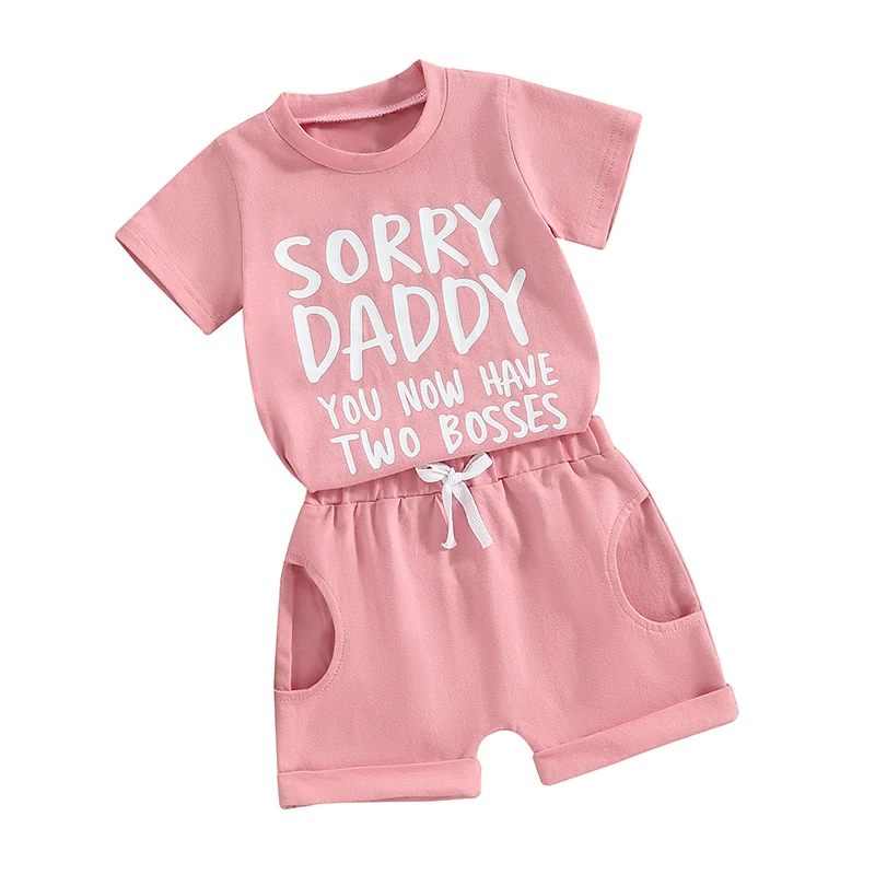 Toddler Baby Girl Summer Clothes Cute Letter Short Sleeve T-Shirt Top Shorts Baby Girl Outfits Set
Toddler Baby Girl Summer Clothes Cute Letter Short Sleeve T-Shirt Top Shorts Baby Girl Outfits Set