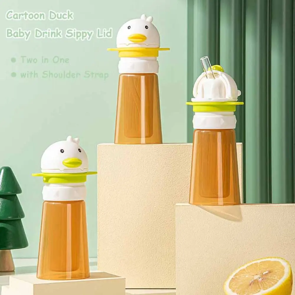 Cartoon Duck Baby Water Bottle Cap with Shoulder Strap Silicone Straw Bottle Replacement Lid Twist Cover Cap With Straw
Cartoon Duck Baby Water Bottle Cap with Shoulder Strap Silicone Straw Bottle Replacement Lid Twist Cover Cap With Straw