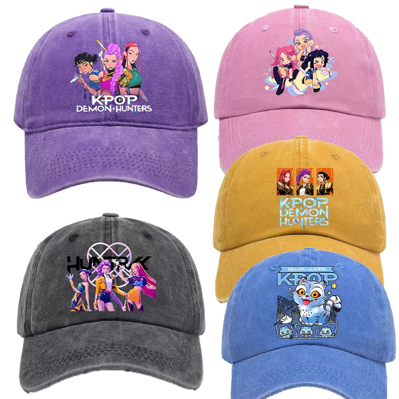 Kpop Demon Hunters Baseball Cap Boys cool Girls Washed Denim Baseball Cap Fashion Sun Hats Commuting Hat Sunshade Sunscreen Cap
Kpop Demon Hunters Baseball Cap Boys cool Girls Washed Denim Baseball Cap Fashion Sun Hats Commuting Hat Sunshade Sunscreen Cap