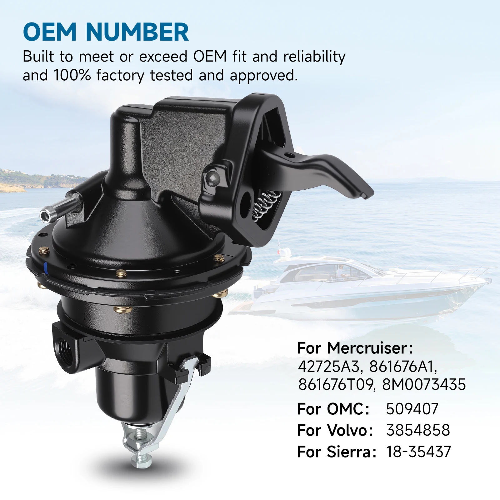 Механический топливный насос 3854858 42725A3 для двигателя MerCruiser Mercury Marin MC120 MC165 MC170 MC180 MC190 2,5 л MC470-1 MC488 3,0 л
Механический топливный насос 3854858 42725A3 для двигателя MerCruiser Mercury Marin MC120 MC165 MC170 MC180 MC190 2,5 л MC470-1 MC488 3,0 л