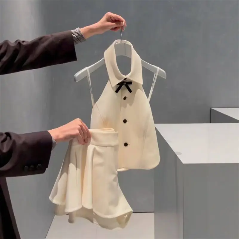Temperament Bow Hanging Neck Vest High Waisted Skirt Two Piece Sets Womens Outifits Summer Tanks & Camis New Skirts
Temperament Bow Hanging Neck Vest High Waisted Skirt Two Piece Sets Womens Outifits Summer Tanks & Camis New Skirts