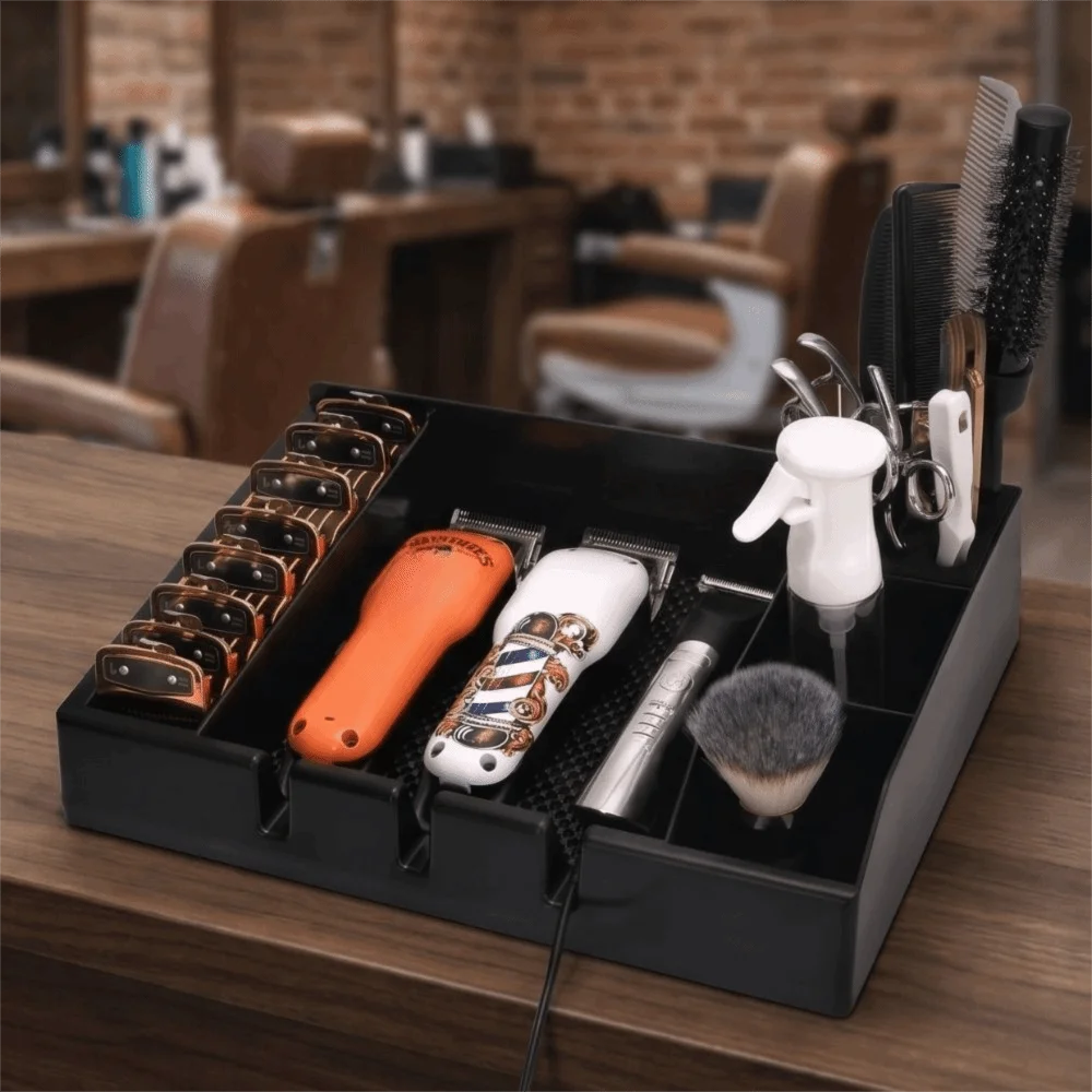 Large Capacity Hair Clipper Tray Box Storage Hairdressing Professional Hair Clipper Stand Durable Organizer
Large Capacity Hair Clipper Tray Box Storage Hairdressing Professional Hair Clipper Stand Durable Organizer