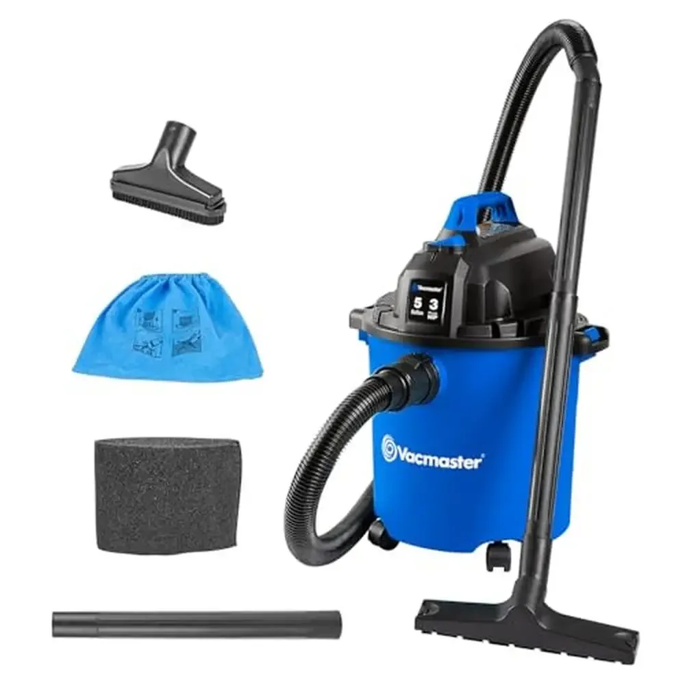 Wet Dry Shop Vacuum 5-Gallon Polypropylene Tank 3 Peak HP Motor Vacuum Cleaner Kit
Wet Dry Shop Vacuum 5-Gallon Polypropylene Tank 3 Peak HP Motor Vacuum Cleaner Kit