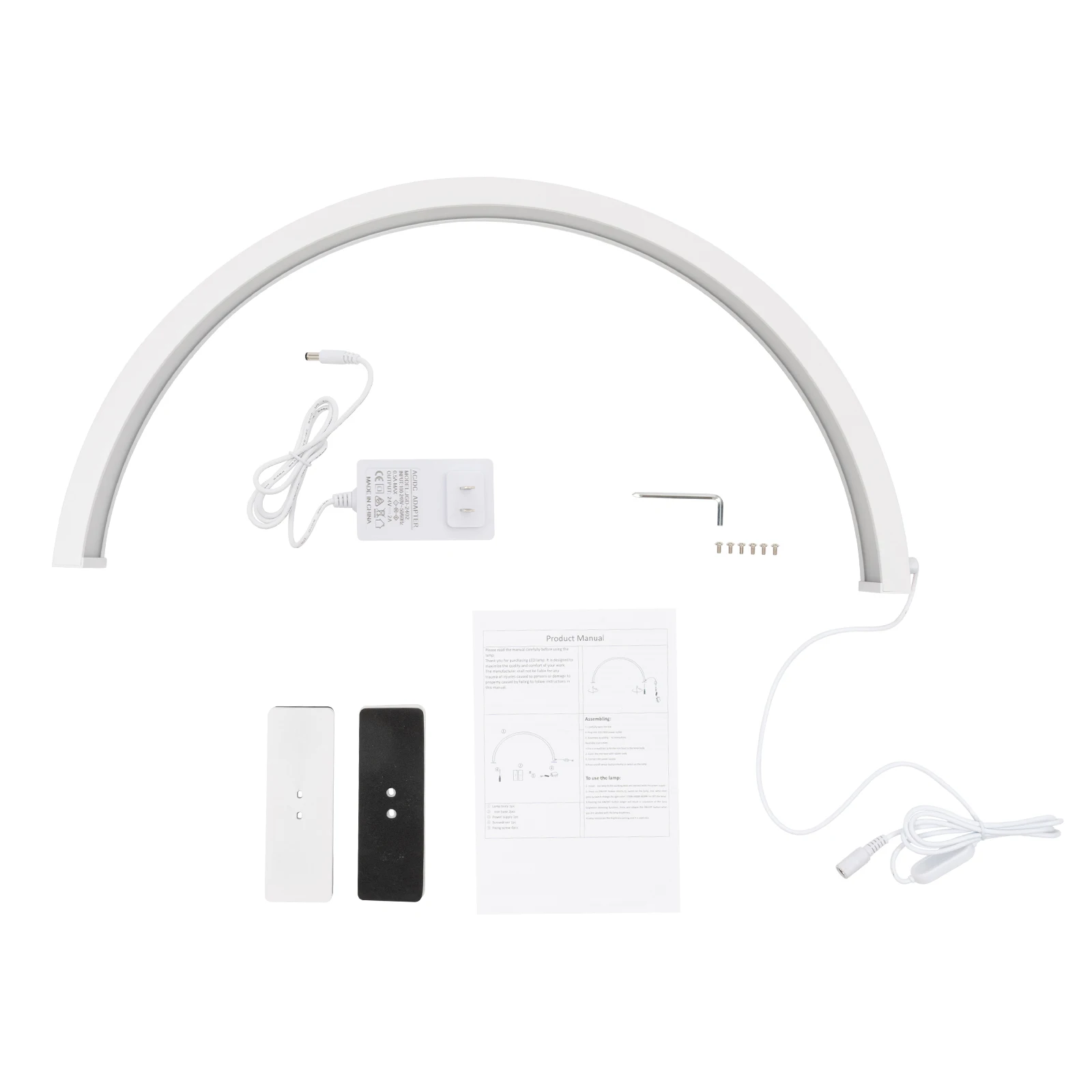 LED Half Moon Light for Nail Desk 23" Half Moon Desk Lamp Arch Nail Tech Light for Manicure Salon 3 Colors, 0-100% Brightness
LED Half Moon Light for Nail Desk 23" Half Moon Desk Lamp Arch Nail Tech Light for Manicure Salon 3 Colors, 0-100% Brightness