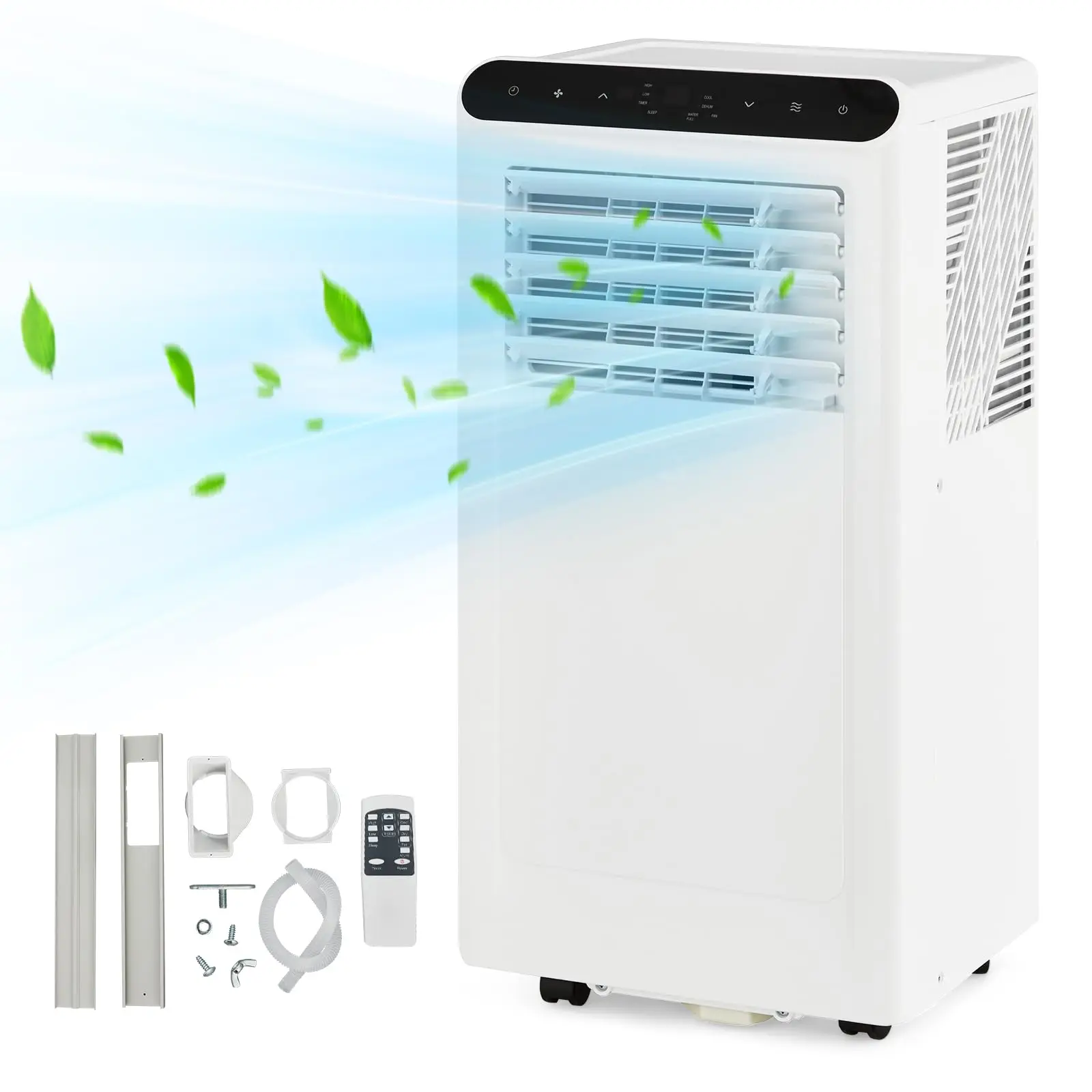 Портативный кондиционер 8000 BTU 3-в-1 с функцией осушителя воздуха, комплектом для установки на окно и пультом дистанционного управления для спальни и офиса
Портативный кондиционер 8000 BTU 3-в-1 с функцией осушителя воздуха, комплектом для установки на окно и пультом дистанционного управления для спальни и офиса