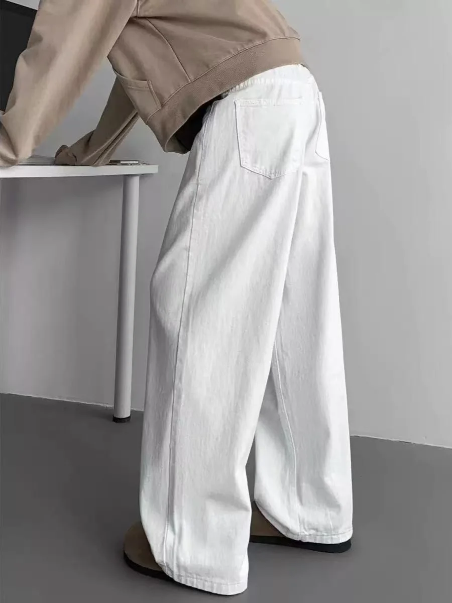 American Style Heavyweight White Jeans Men's Winter Color Trendy Wide Leg Long Pants Teenage Sports Casual Pants
American Style Heavyweight White Jeans Men's Winter Color Trendy Wide Leg Long Pants Teenage Sports Casual Pants