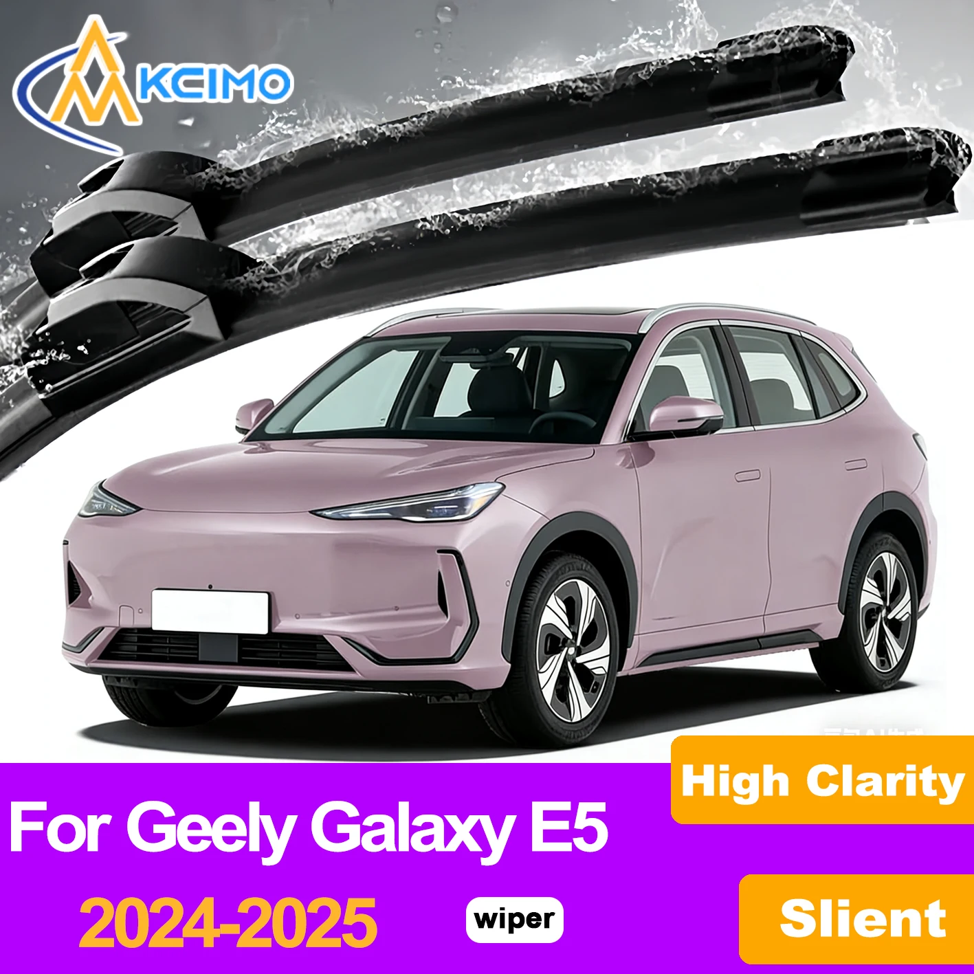 KCIMO 2PCS Front Windshield Wiper Blades For Geely Galaxy E5 2024-2025, Premium Natural Rubber Long-Lasting Quiet & Clear Vision
KCIMO 2PCS Front Windshield Wiper Blades For Geely Galaxy E5 2024-2025, Premium Natural Rubber Long-Lasting Quiet & Clear Vision