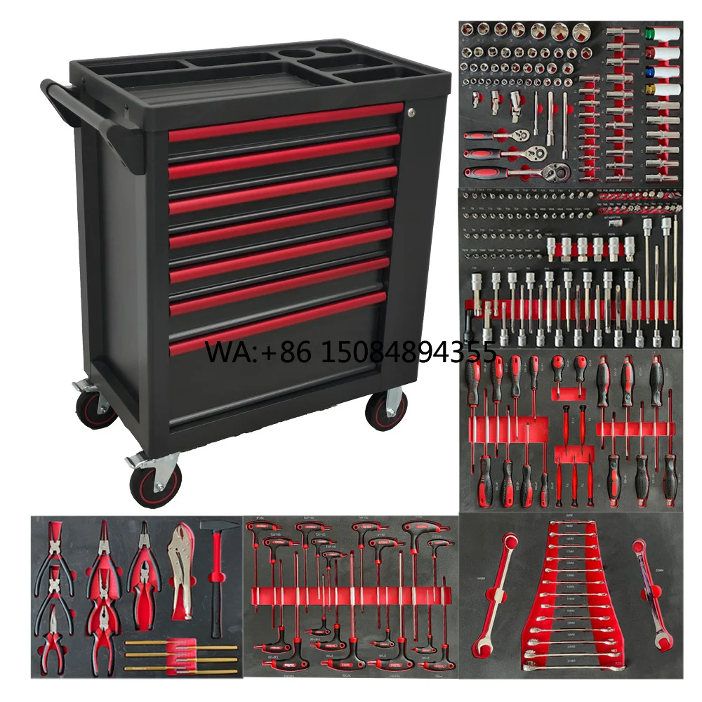CE 258 PCS Tool Chest/Cart/Trolley Garage Tool Cabinet with Tool Sets Box for Mechanic Repair OEM Support Caja De Herramientas
CE 258 PCS Tool Chest/Cart/Trolley Garage Tool Cabinet with Tool Sets Box for Mechanic Repair OEM Support Caja De Herramientas