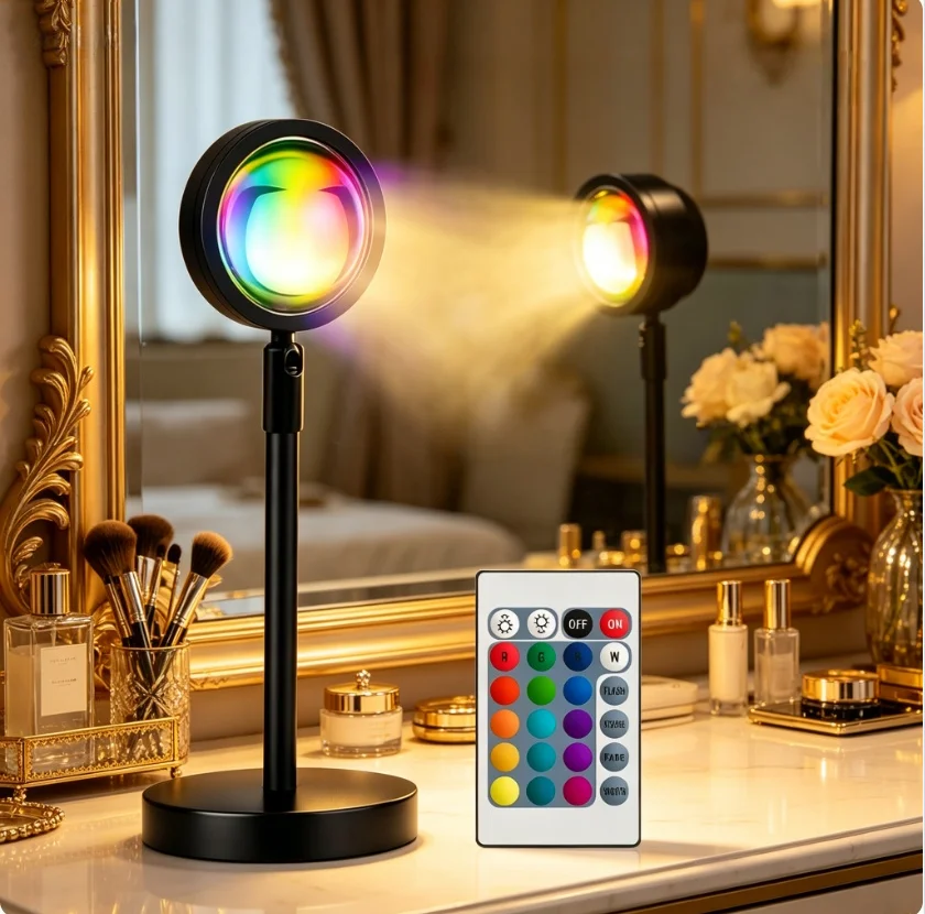 LED Sunset Lamp Remote Control 16 Colors RGB Night Light Projector USB Ambient Light for Bedroom Sleep Aid Relaxation Meditation
LED Sunset Lamp Remote Control 16 Colors RGB Night Light Projector USB Ambient Light for Bedroom Sleep Aid Relaxation Meditation