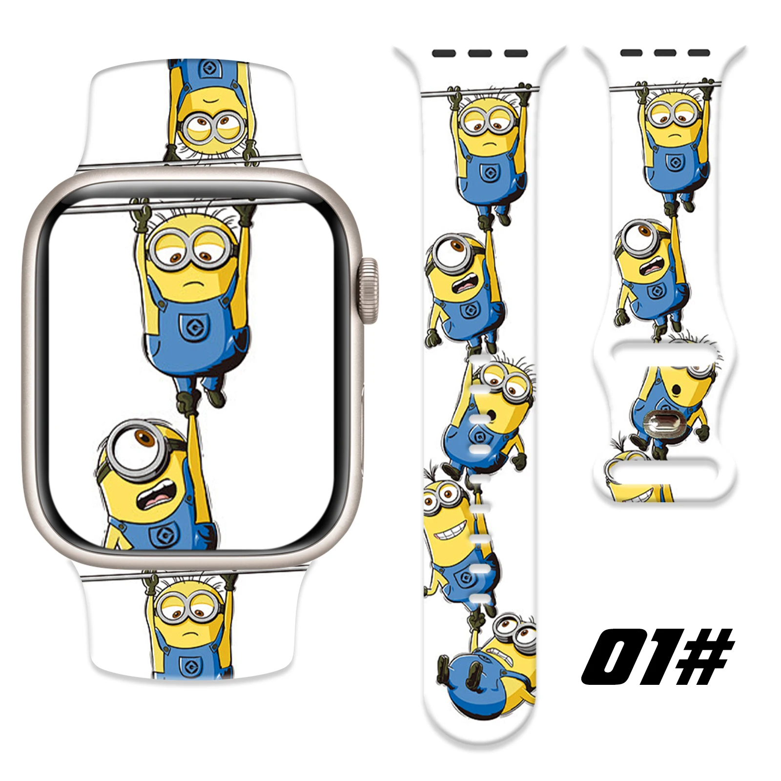 Naughty Minions Series Print Strap for Apple Watch 11/10/9/8/7/SE, Soft Waterproof Replacement Silicone Band 46mm/45mm/44mm/42mm
Naughty Minions Series Print Strap for Apple Watch 11/10/9/8/7/SE, Soft Waterproof Replacement Silicone Band 46mm/45mm/44mm/42mm