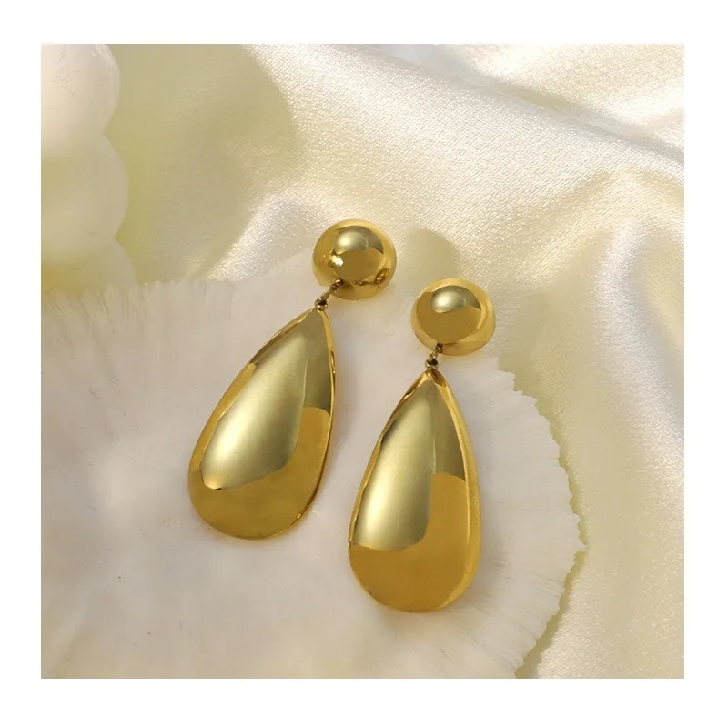 French Literature and Art Retro Personality Trend Retro Temperament Gold Simple Titanium Steel Water Drop Pendant Earrings Light
French Literature and Art Retro Personality Trend Retro Temperament Gold Simple Titanium Steel Water Drop Pendant Earrings Light