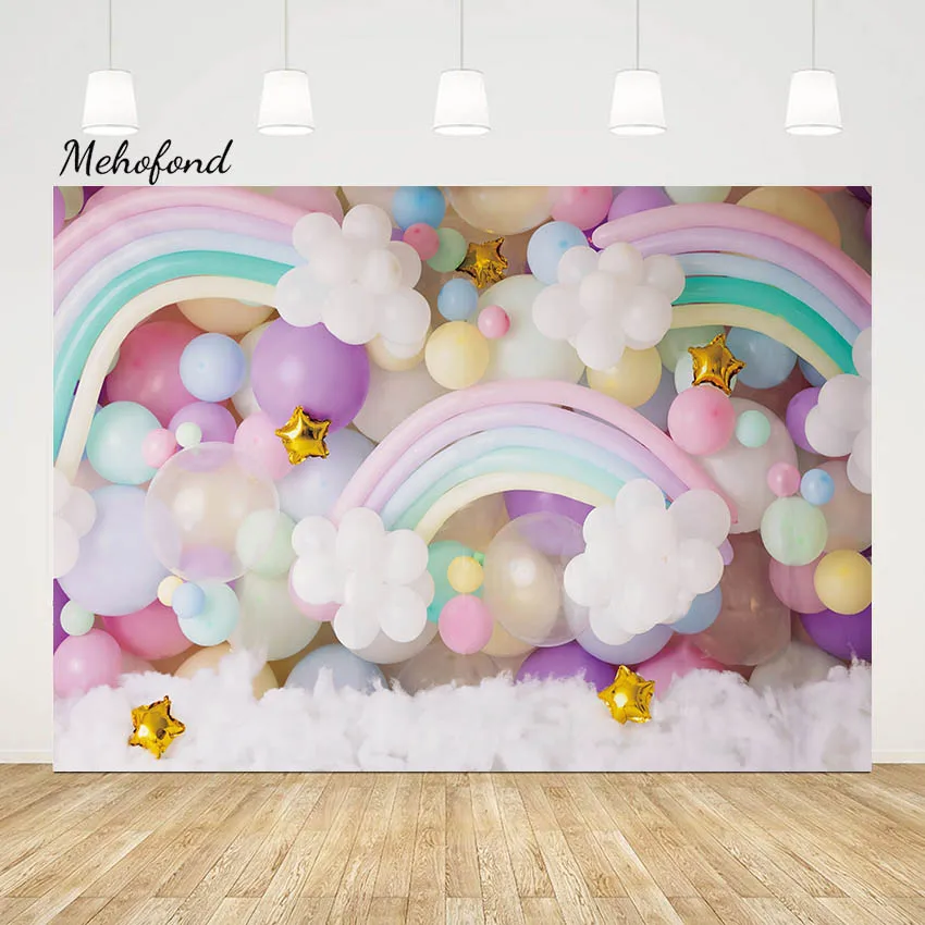 Mehofond Photography Backdrop Rainbow Balloon Newborn Birthday Party Cake Smash Decor White Clouds Star Background Photo Studio
Mehofond Photography Backdrop Rainbow Balloon Newborn Birthday Party Cake Smash Decor White Clouds Star Background Photo Studio