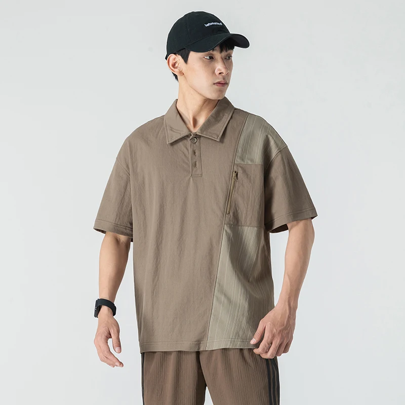 Men Stretch Fabric Splice Stripe Breathable Loose Casual Short Sleeve Outdoor Quick Dry Cargo Polo Shirts Plus Size T-shirt
Men Stretch Fabric Splice Stripe Breathable Loose Casual Short Sleeve Outdoor Quick Dry Cargo Polo Shirts Plus Size T-shirt