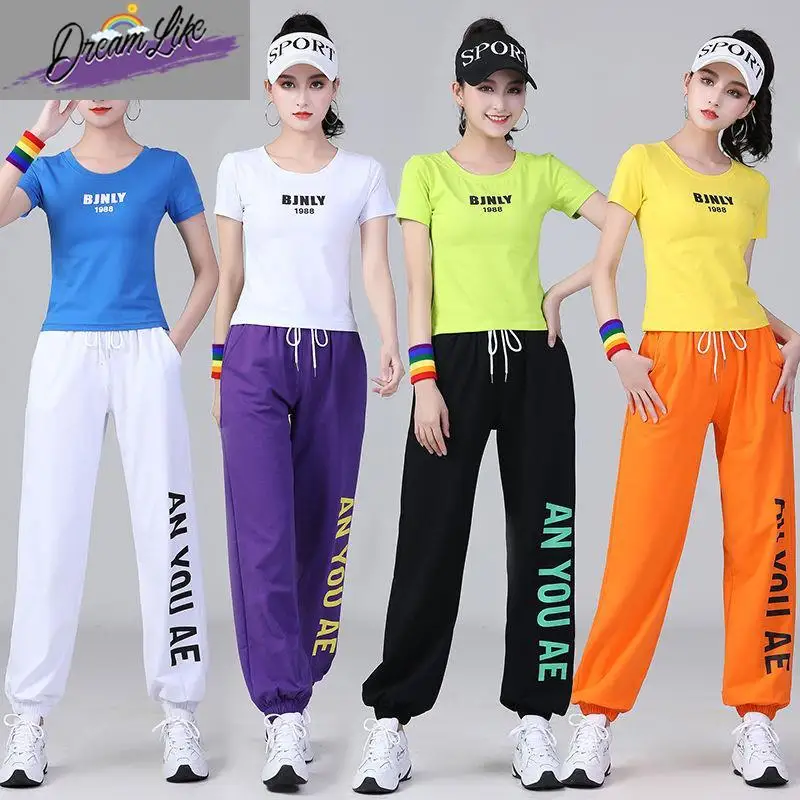 Summer New Women's Dancewear ort Sve Fitn Sportswear Square Dancing Outfit Cotton Blend Comfortable Dance Clothes
Summer New Women's Dancewear ort Sve Fitn Sportswear Square Dancing Outfit Cotton Blend Comfortable Dance Clothes