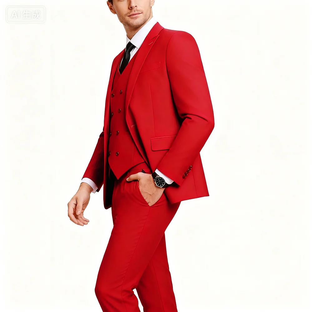 Men's Slim Fit Purple Tuxedo 3-Piece Set Wedding Groom Best Man Trendy Fashion Blazer Vest Pants Marriage Costume
Men's Slim Fit Purple Tuxedo 3-Piece Set Wedding Groom Best Man Trendy Fashion Blazer Vest Pants Marriage Costume