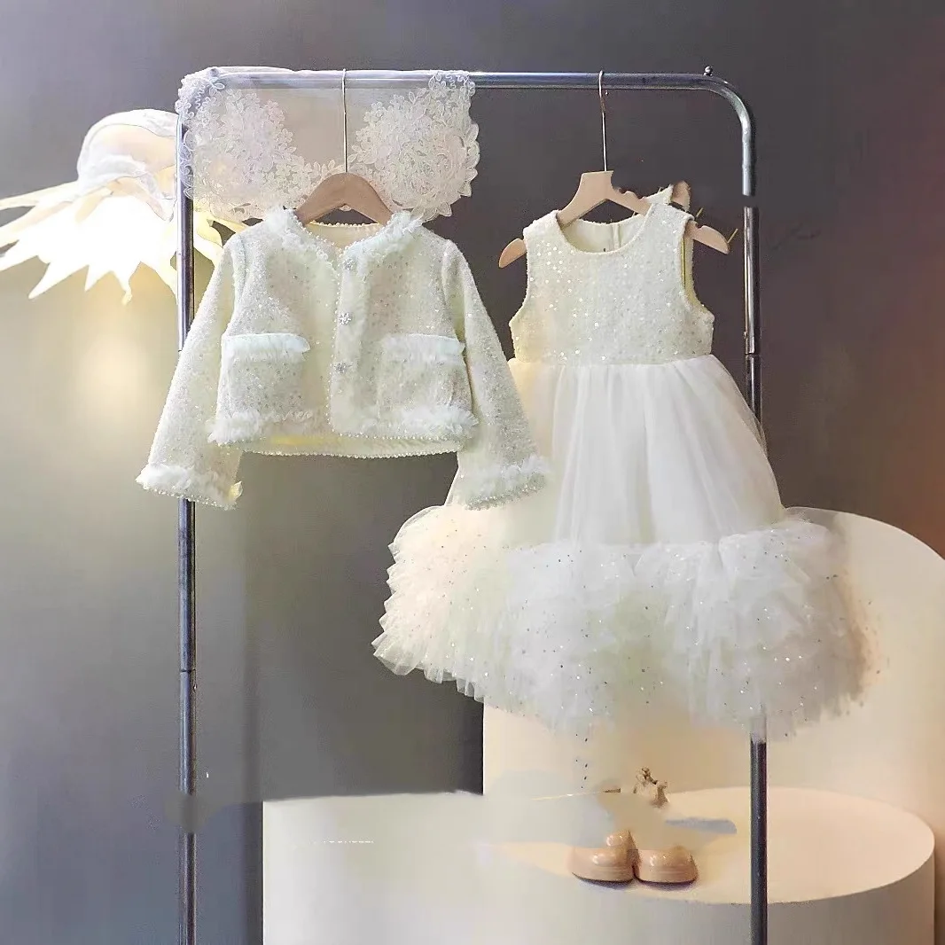 Kids 2Pcs Tweed Clothes Sets Girl Fashion Spring Winter Children Suits 1-10Ys Elegant Sweet Outfit Kids Clothes
Kids 2Pcs Tweed Clothes Sets Girl Fashion Spring Winter Children Suits 1-10Ys Elegant Sweet Outfit Kids Clothes