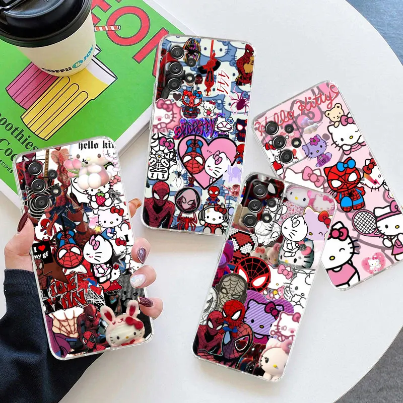 Spider-man Hellos-Kittys Clear Case For Samsung Galaxy A57 A37 A56 A36 Cases A55 A54 A35 A26 A07 A17 A16 A06 A36 A15 Soft Cover
Spider-man Hellos-Kittys Clear Case For Samsung Galaxy A57 A37 A56 A36 Cases A55 A54 A35 A26 A07 A17 A16 A06 A36 A15 Soft Cover