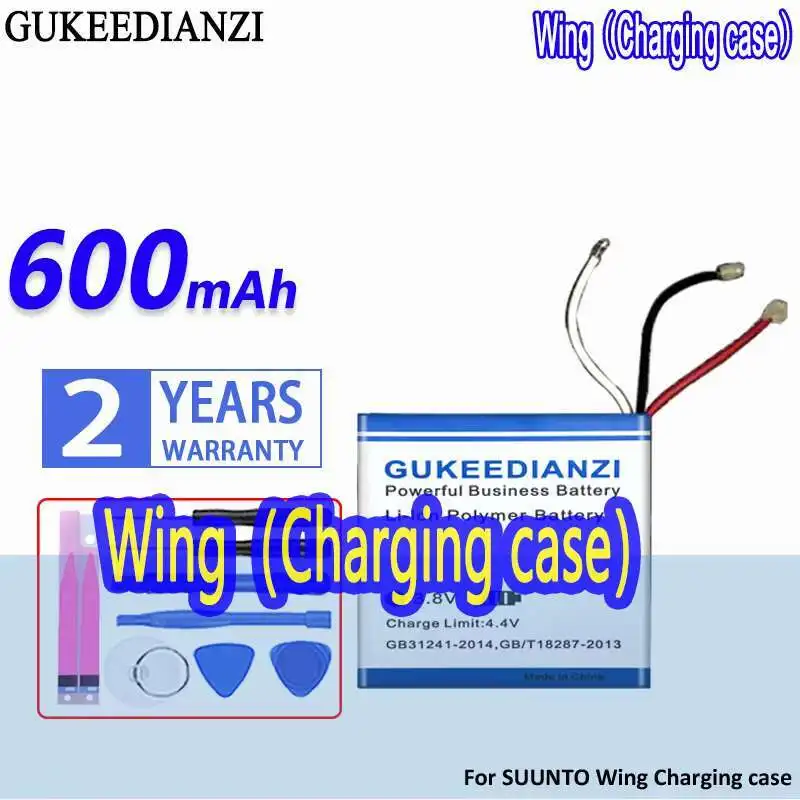 Earphone Battery 600Mah For Suunto Wing H Charging Case Lightweight Durable 
Earphone Battery 600Mah For Suunto Wing H Charging Case Lightweight Durable
