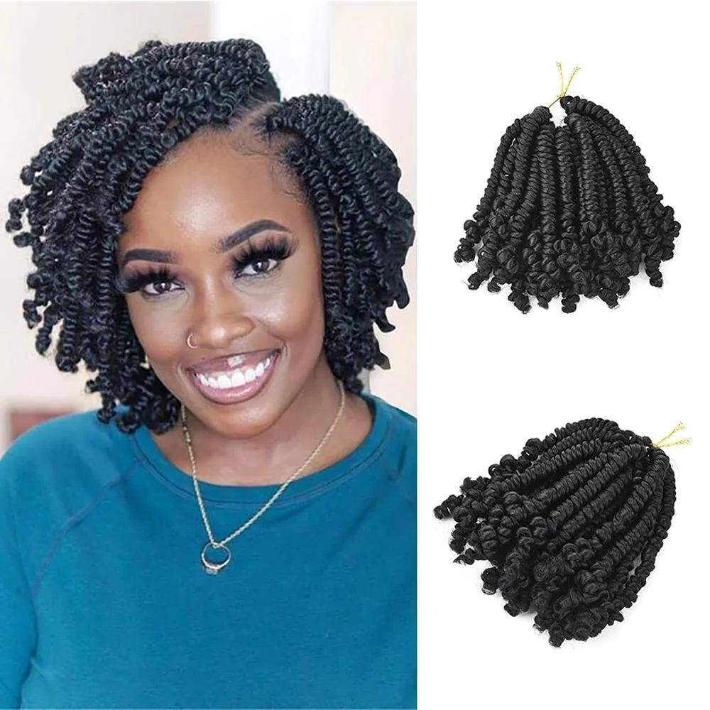 6 inch Synthetic Short Bomb Spring Twist Crochet Hair Pre twisted Passion Twist Curly Pre Looped Crochet Braids Hair for Women
6 inch Synthetic Short Bomb Spring Twist Crochet Hair Pre twisted Passion Twist Curly Pre Looped Crochet Braids Hair for Women