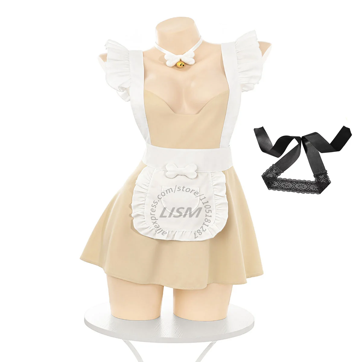 LISM Women's Kawaii Soft Girl Maid Lingerie Outfit Ruffle Strap Open Back Role Play Costume for Intimate Occasions
LISM Women's Kawaii Soft Girl Maid Lingerie Outfit Ruffle Strap Open Back Role Play Costume for Intimate Occasions