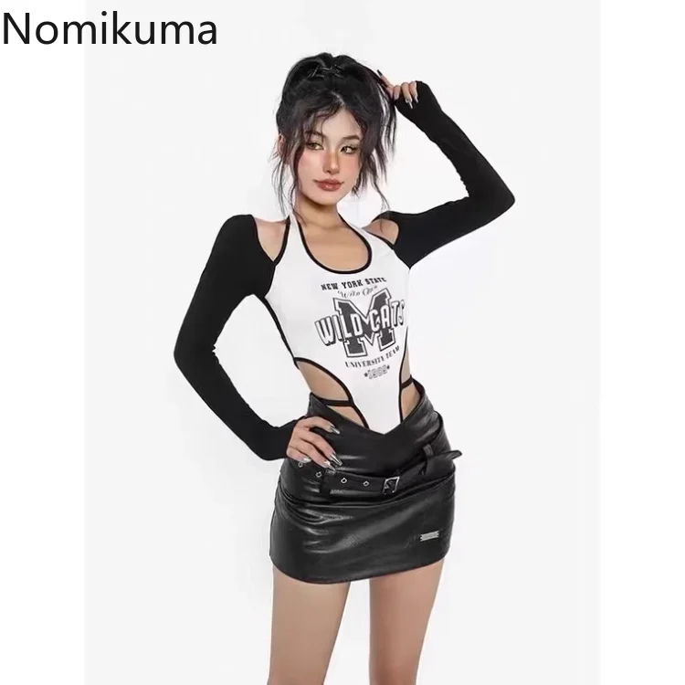 Fashion T Shirt Women Clothes Irregular Long Sleeve Tees Contrast Color One Piece T-shirts Crop Tops Korean Sexy Y2k Tshirts
Fashion T Shirt Women Clothes Irregular Long Sleeve Tees Contrast Color One Piece T-shirts Crop Tops Korean Sexy Y2k Tshirts