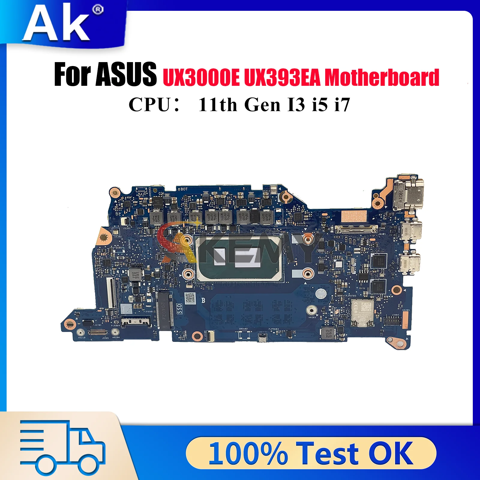 UX393EA Материнская плата для ноутбука ASUS ZenBook UX393EA UX393E UX3000E Материнская плата для ноутбука с 11-го поколения I3 i5 i7 100% тестирование OK stk
UX393EA Материнская плата для ноутбука ASUS ZenBook UX393EA UX393E UX3000E Материнская плата для ноутбука с 11-го поколения I3 i5 i7 100% тестирование OK stk