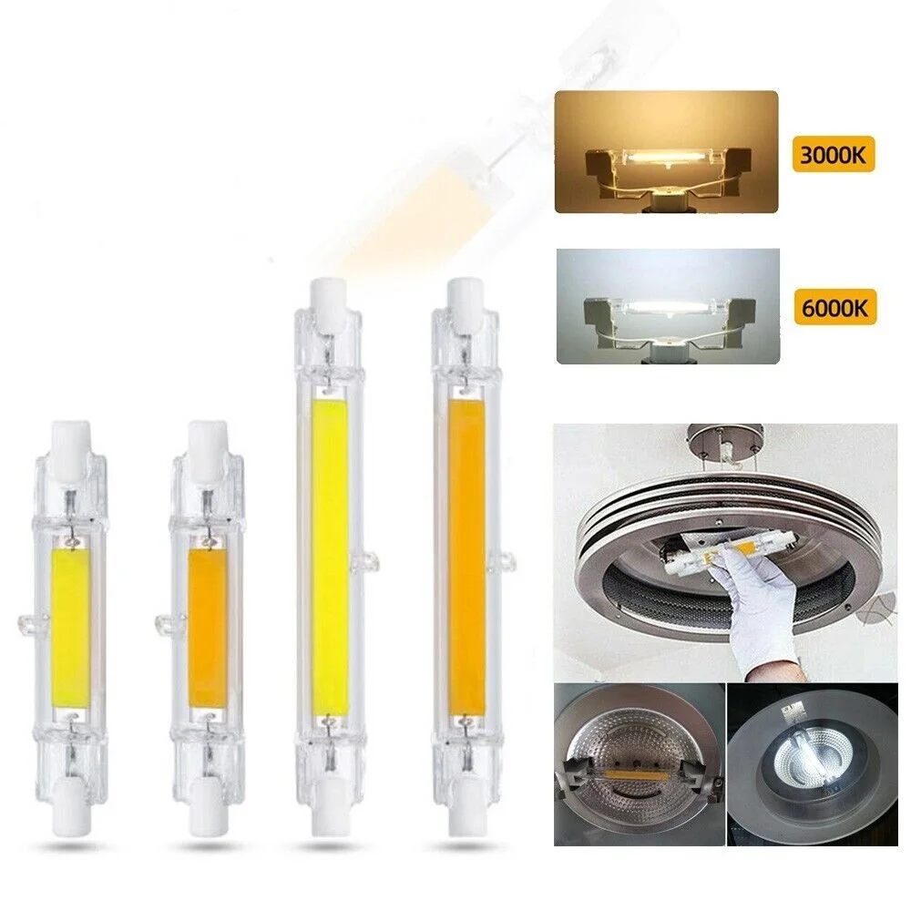 LED R7S 118mm Glass Tube COB Bulb 78MM High Power R7S Corn Lamp J78 J118 Replace Halogen Light 50W AC 220V Cool White Warm White
LED R7S 118mm Glass Tube COB Bulb 78MM High Power R7S Corn Lamp J78 J118 Replace Halogen Light 50W AC 220V Cool White Warm White