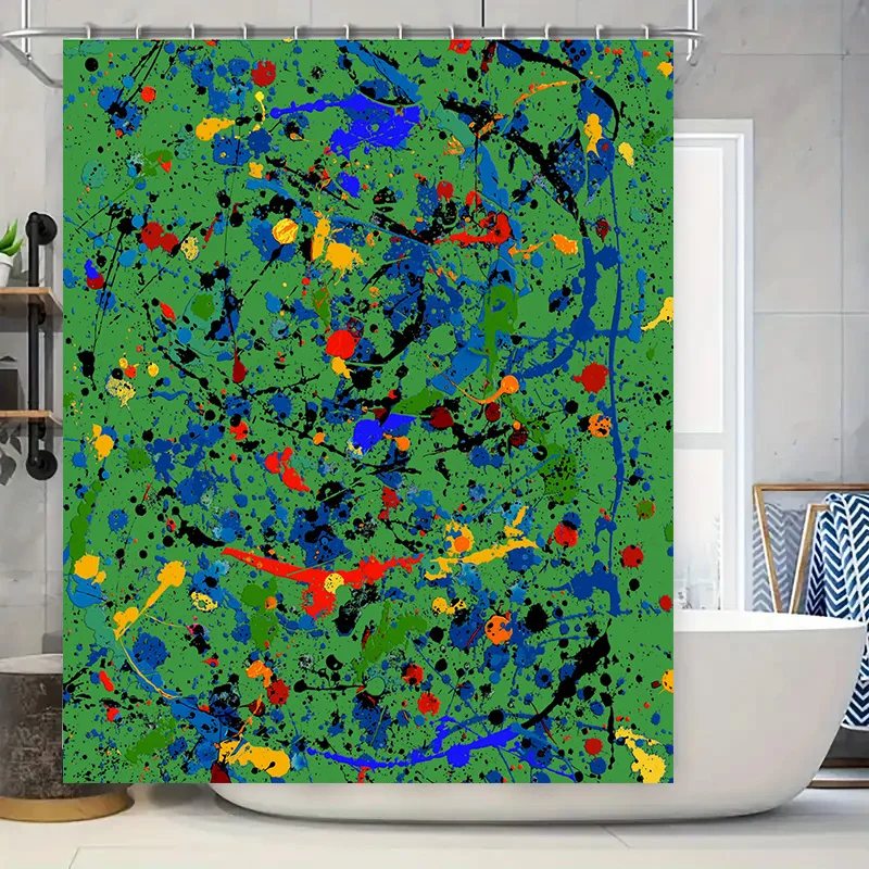 Brightly Colored Splash Pattern Shower Curtain Decor for Bathroom: Green Wall Blue Red Yellow Colorful Artistic Bath Shower Curt
Brightly Colored Splash Pattern Shower Curtain Decor for Bathroom: Green Wall Blue Red Yellow Colorful Artistic Bath Shower Curt