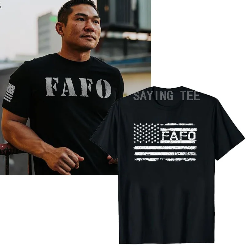 FAFO USA Flag T-Shirt Men's Fashion Husband Daddy Novelty Gift Funny Around and Find Out FAFO Saying Tee Tops Streetwear Clothes
FAFO USA Flag T-Shirt Men's Fashion Husband Daddy Novelty Gift Funny Around and Find Out FAFO Saying Tee Tops Streetwear Clothes