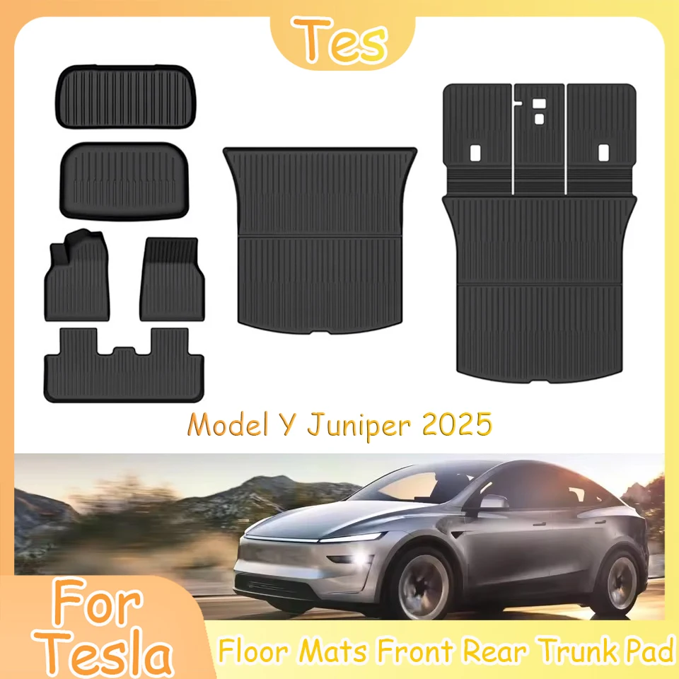 For Tesla Model Y Juniper 2025 Floor Mats Front Rear Trunk Pad TPE Non-Slip Dirt-proof Waterproof Liner Interior Accessories
For Tesla Model Y Juniper 2025 Floor Mats Front Rear Trunk Pad TPE Non-Slip Dirt-proof Waterproof Liner Interior Accessories