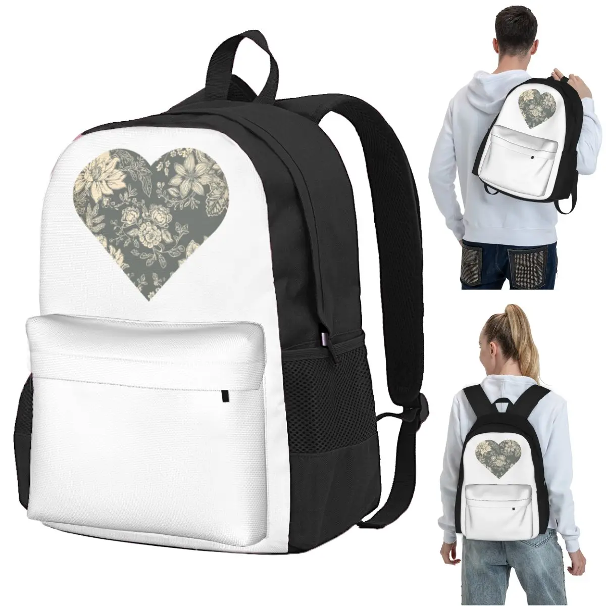 Gray And Pink Flowers Backpack Student BookBag Kids School Bag Laptop Shoulder Bags for Boys Girls
Gray And Pink Flowers Backpack Student BookBag Kids School Bag Laptop Shoulder Bags for Boys Girls