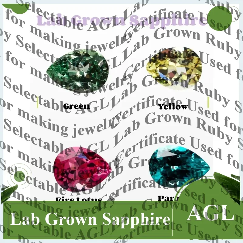 Lab Grown Sapphire Pear Shape DIY Charms Jewelry Earring Rings Making Main Materials Selectable AGL Certificate Daily Matching-M
Lab Grown Sapphire Pear Shape DIY Charms Jewelry Earring Rings Making Main Materials Selectable AGL Certificate Daily Matching-M