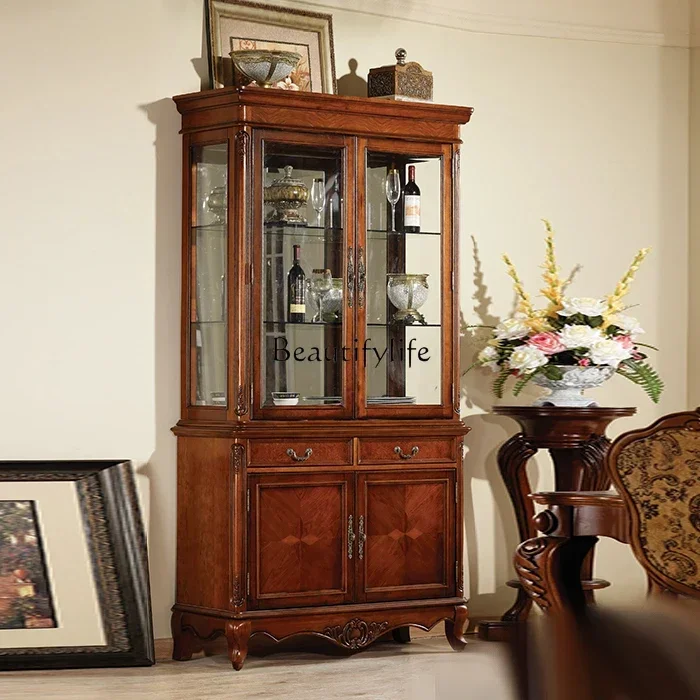 66.European solid wood storage locker, American home opposite door tea cabinet
66.European solid wood storage locker, American home opposite door tea cabinet
