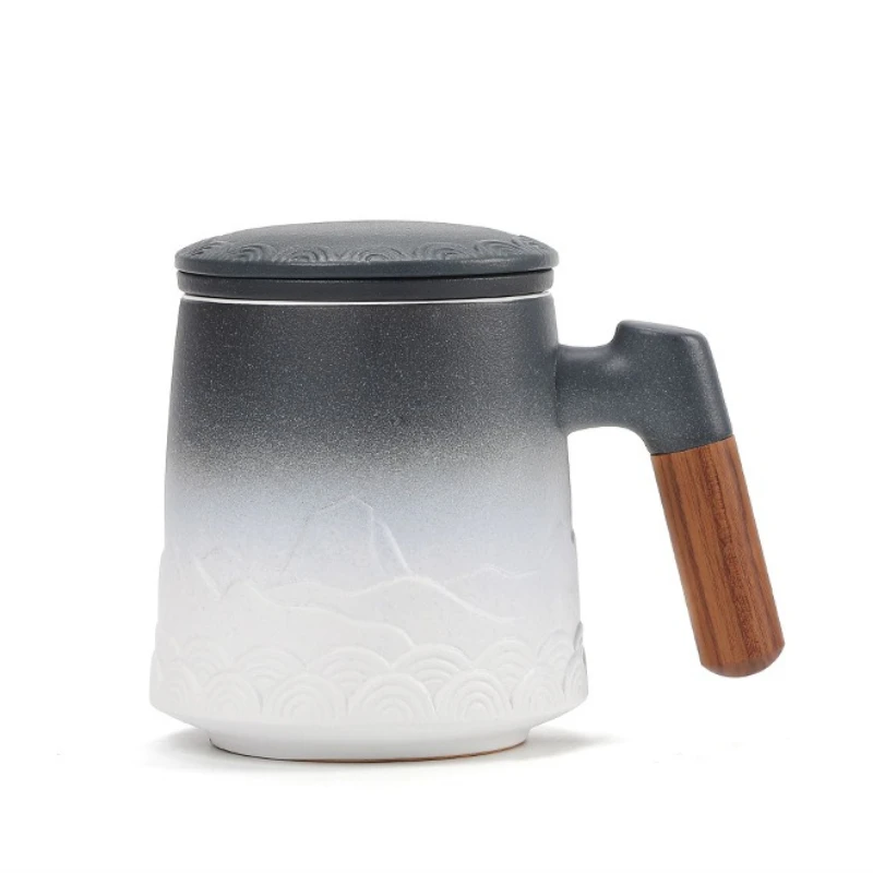 Ceramic filter tea cup mug separation teacup office with lid personal lettering simple tea cup
Ceramic filter tea cup mug separation teacup office with lid personal lettering simple tea cup