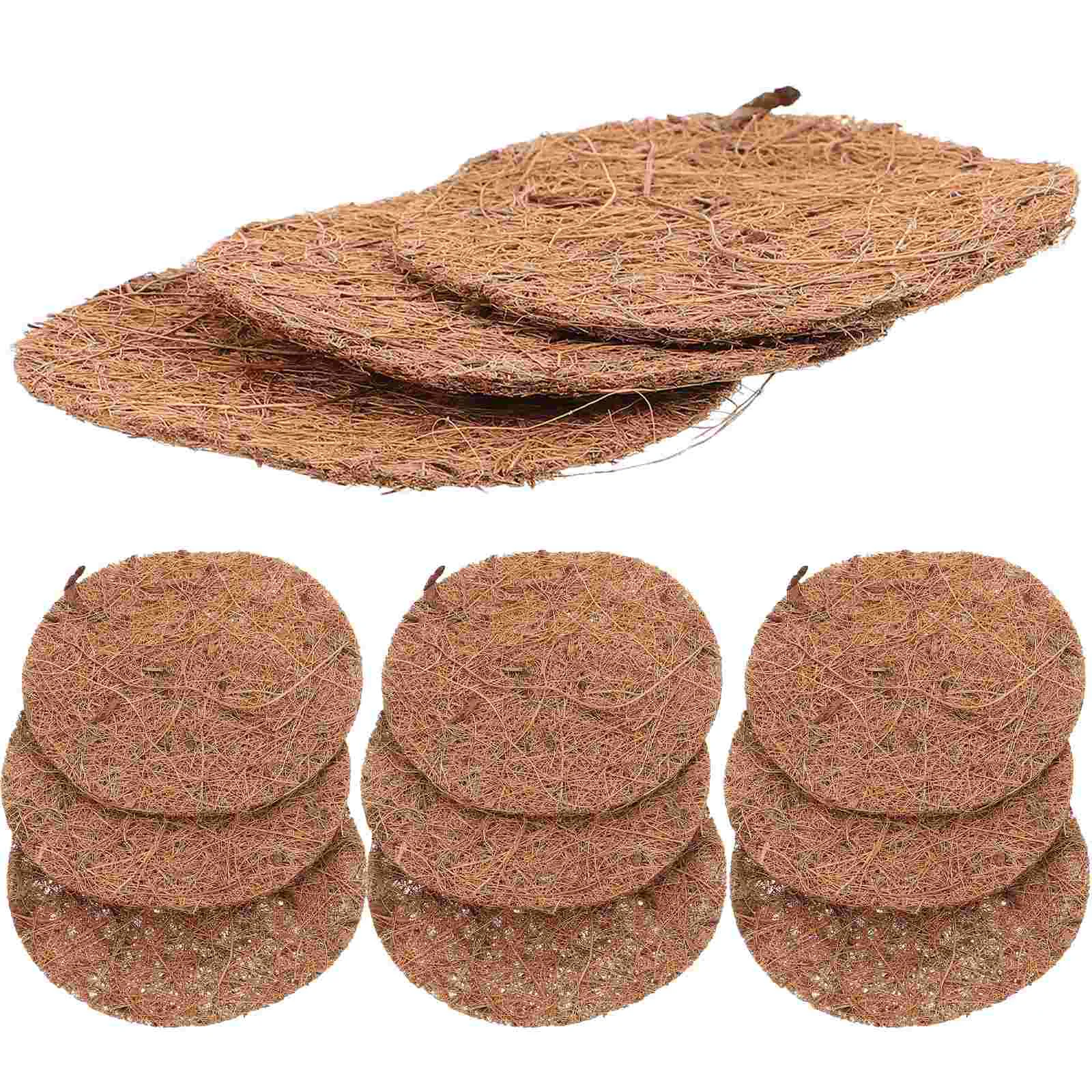 12 Pcs Coconut Palm Mat Basket Liners Hanging Animal Flower Fiber Practical Replacement
12 Pcs Coconut Palm Mat Basket Liners Hanging Animal Flower Fiber Practical Replacement