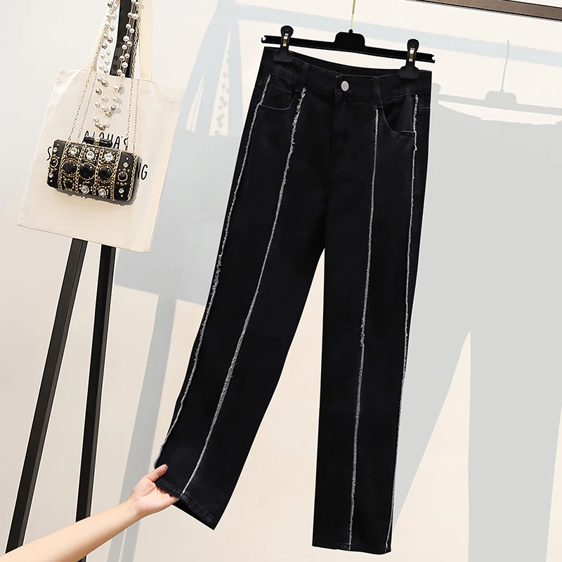 Streetwear Women's Bodycon Black Jeans Fashion Tassel Patchwork Harajuku Aesthetic Pants Jeans High Waisted Denim 90s Jeans Plus
Streetwear Women's Bodycon Black Jeans Fashion Tassel Patchwork Harajuku Aesthetic Pants Jeans High Waisted Denim 90s Jeans Plus