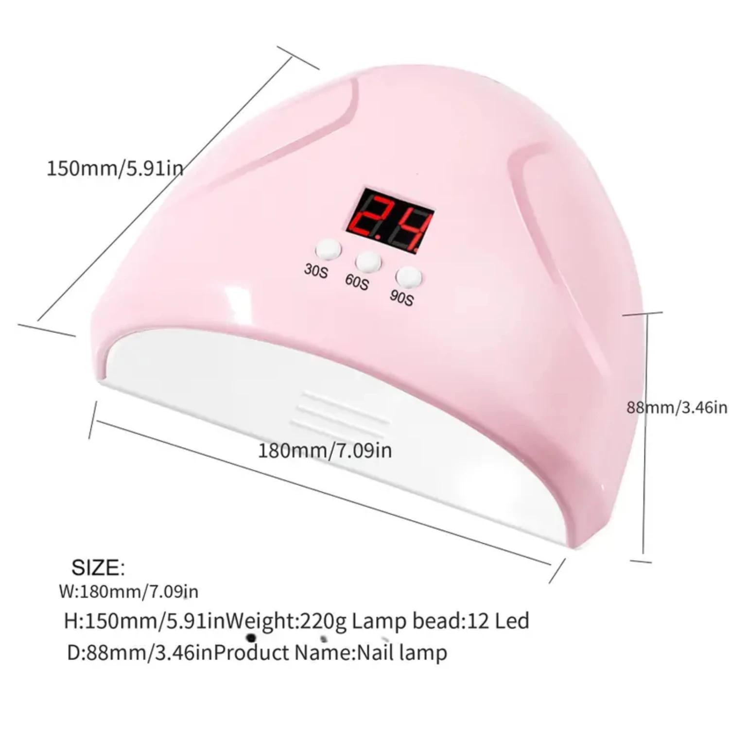 Mini Portable Intelligent Quick-drying 36W USB Power Phototherapy Nail Machine
Mini Portable Intelligent Quick-drying 36W USB Power Phototherapy Nail Machine