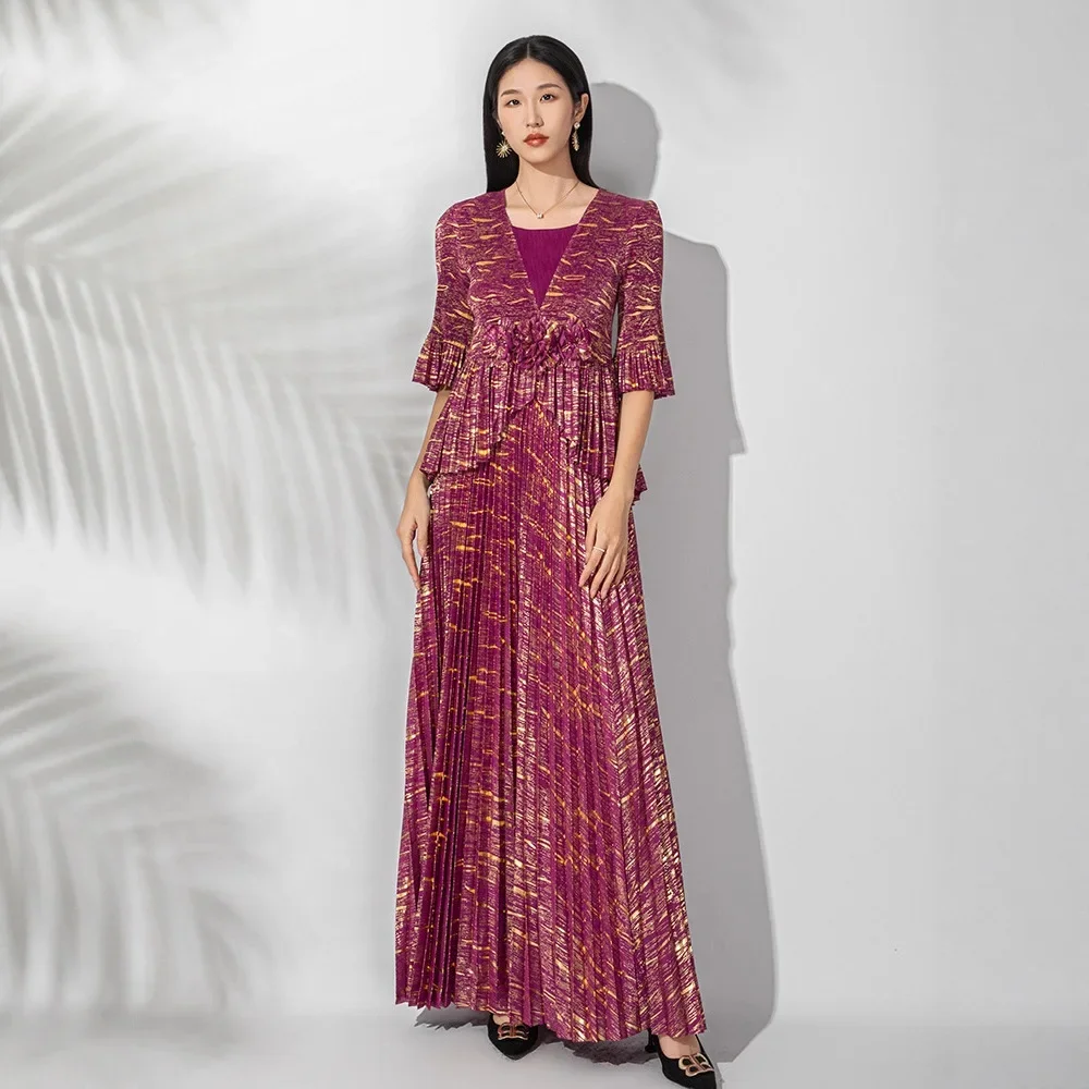 Miyake Pleated Dress Fashion Africa Clothing Kaftan Outfits Dashiki Robe Africains Femme Traditional African Dresses for Women
Miyake Pleated Dress Fashion Africa Clothing Kaftan Outfits Dashiki Robe Africains Femme Traditional African Dresses for Women