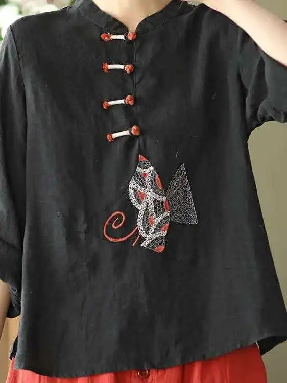 Ретро-рубашка Zen большого размера для женщин, из хлопка и льна, весенняя, в стиле Cleanfit, с круглым вырезом, с длинным рукавом, из тонкой полипропиленовой ткани
Ретро-рубашка Zen большого размера для женщин, из хлопка и льна, весенняя, в стиле Cleanfit, с круглым вырезом, с длинным рукавом, из тонкой полипропиленовой ткани