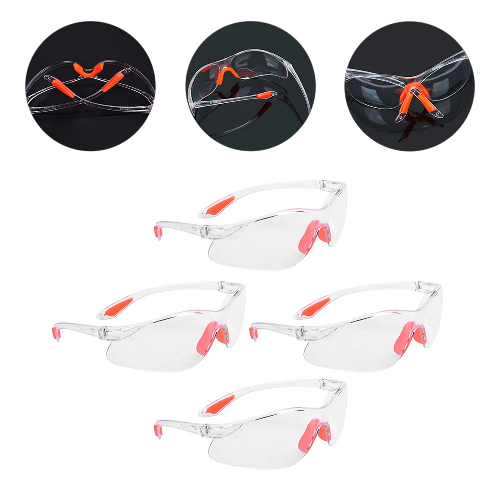 4Pcs Safety Glasses Protective Eyewear Silicone Polycarbonate for Woodworking Construction Welding Clear Work Glasses
4Pcs Safety Glasses Protective Eyewear Silicone Polycarbonate for Woodworking Construction Welding Clear Work Glasses