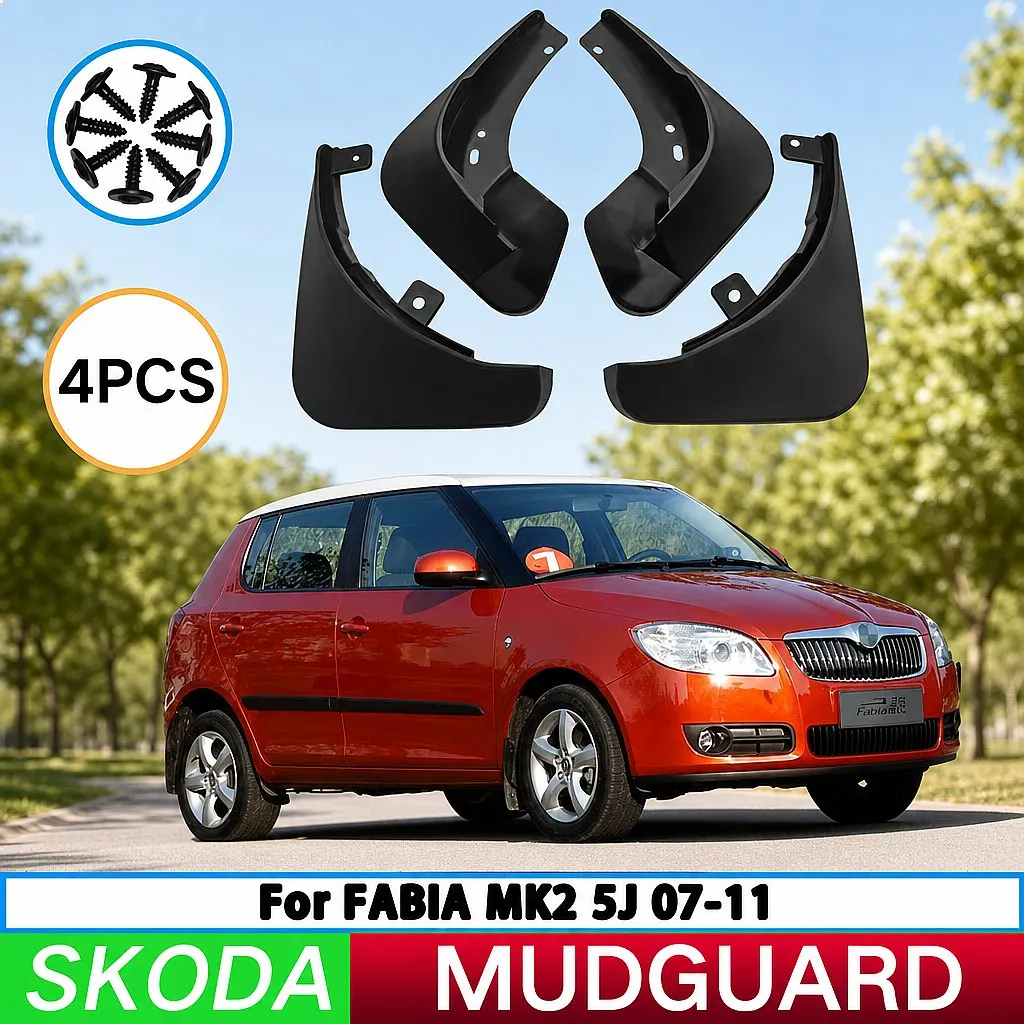 For Skoda Fabia MK2 5J 2007-2011 Mud Flaps Splash Guards Front Rear 4pcs Car Fender
For Skoda Fabia MK2 5J 2007-2011 Mud Flaps Splash Guards Front Rear 4pcs Car Fender
