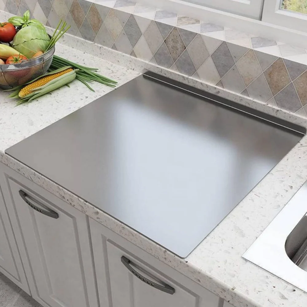 Multipurpose Stainless Steel Chopping Board Double-sided Chopping Board Kitchen Household Fruit Cutting and Kneading Panel
Multipurpose Stainless Steel Chopping Board Double-sided Chopping Board Kitchen Household Fruit Cutting and Kneading Panel