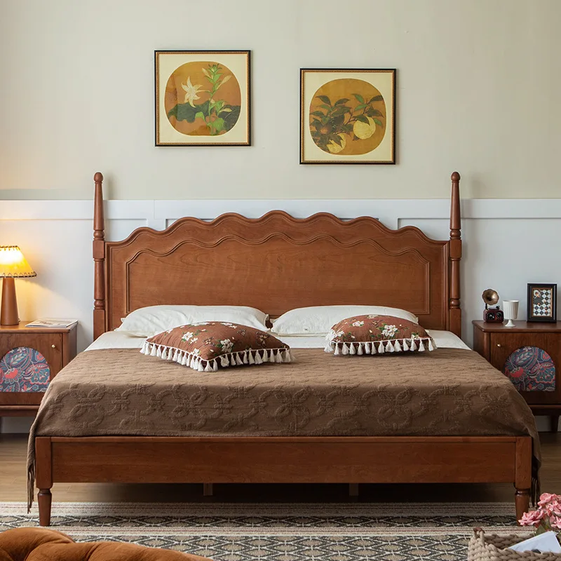 Cherry wood solid wood bed master bedroom wedding bed furniture 1.8 meters double bed
Cherry wood solid wood bed master bedroom wedding bed furniture 1.8 meters double bed
