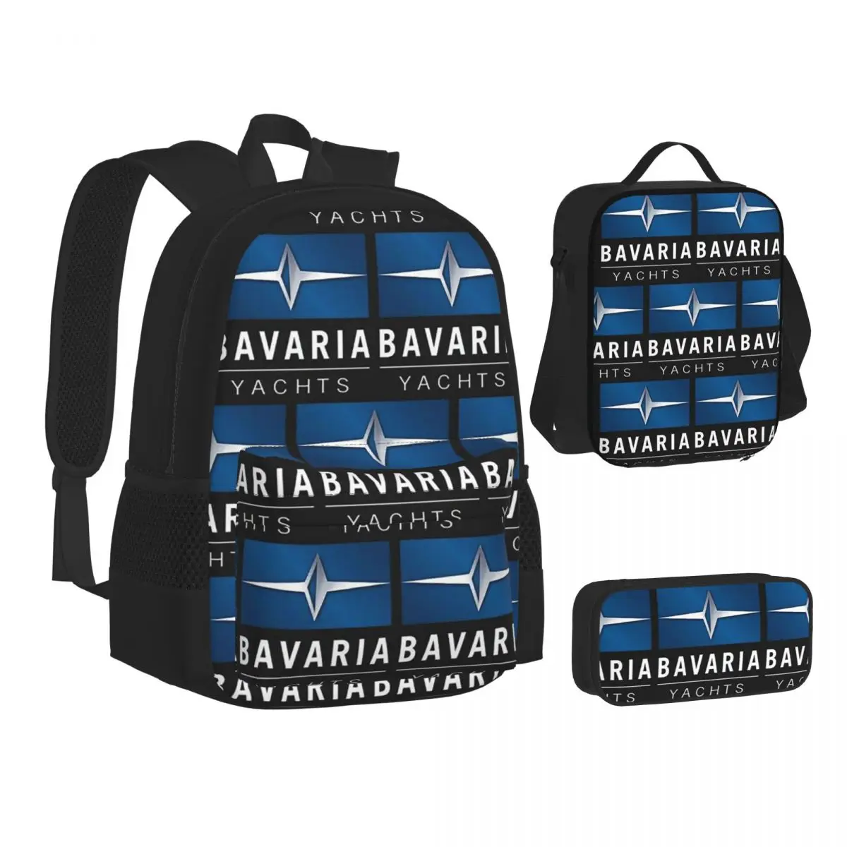 Bavaria Yachts Blue Silver Logo Backpacks Boys Girls Bookbag Student School Bags Kids Rucksack Lunch Bag Pen Bag Three-Piece Set
Bavaria Yachts Blue Silver Logo Backpacks Boys Girls Bookbag Student School Bags Kids Rucksack Lunch Bag Pen Bag Three-Piece Set